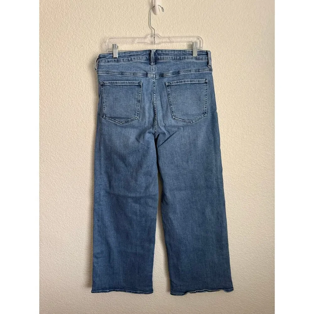 Quince Women Jeans Bella Stretch Wide Leg Seaside Blue 32/32 - Picture 4 of 10